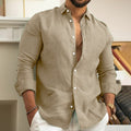 (PAGUE 1 LEVE 2) Camisa de Linho Premium Masculina + (BRINDE)