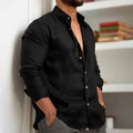 (PAGUE 1 LEVE 2) Camisa de Linho Premium Masculina + (BRINDE)