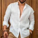 (PAGUE 1 LEVE 2) Camisa de Linho Premium Masculina + (BRINDE)
