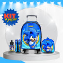 (PROMOÇÃO VOLTA ÀS AULAS) Kit Mochila Escolar Rodinha + Lancheira + Estojo + (BRINDE)