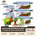 [QUEIMA DE ESTOQUE] 15 Kit Potes De Vidro + 10 Copos Aruba GRÁTIS