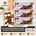 [QUEIMA DE ESTOQUE] 15 Kit Potes De Vidro + 10 Copos Aruba GRÁTIS