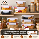 [QUEIMA DE ESTOQUE] 15 Kit Potes De Vidro + 10 Copos Aruba GRÁTIS
