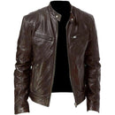 (PAGUE 1 LEVE 2) Jaqueta de Couro Masculina Racer + BRINDE