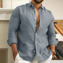 (PAGUE 1 LEVE 2) Camisa de Linho Premium Masculina + (BRINDE)